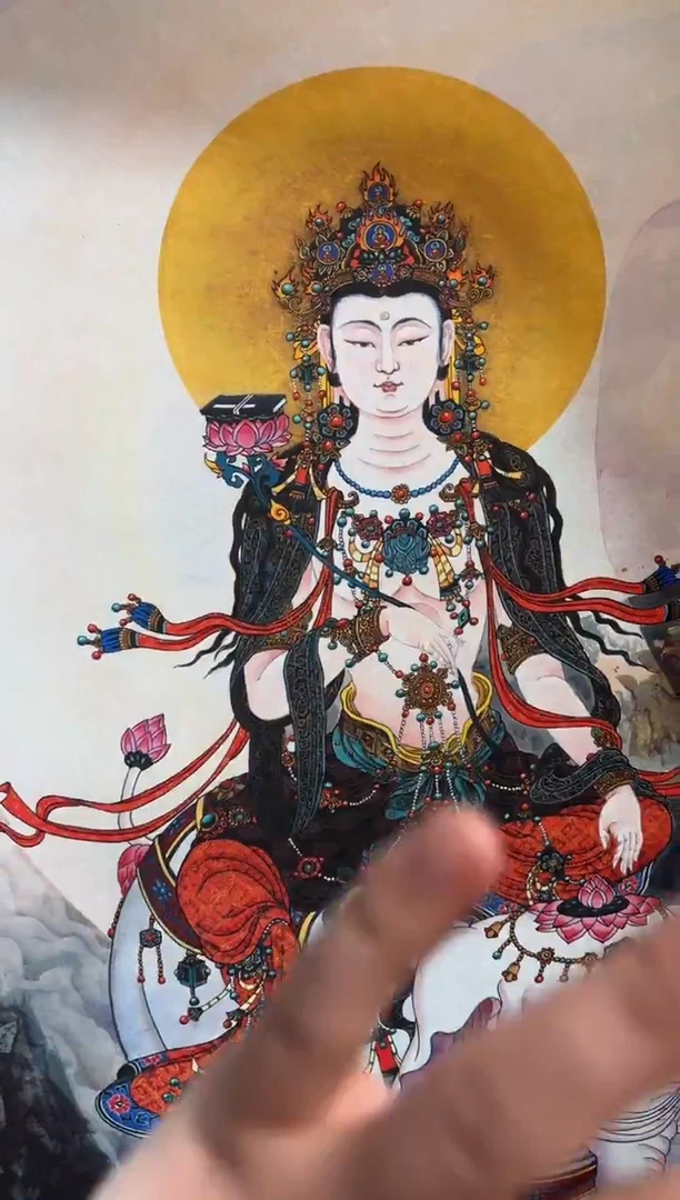 卷轴画龙妹的唐卡tk16