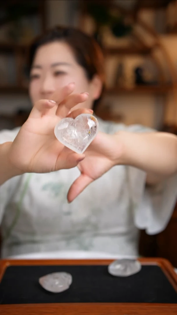水晶珠宝半成品未镶嵌白水晶爱心D26多样性发其一100+