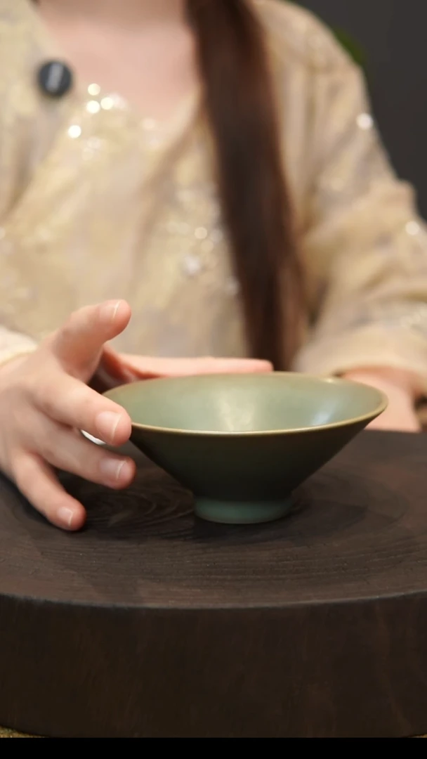 杯子披*五斗笠杯 汝州原产地 原矿老釉 带底款