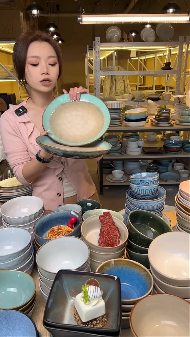 瓷114【瑕疵】外贸尾货窑变釉下彩