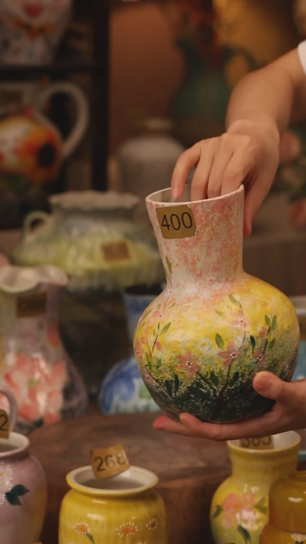 陶瓷400景德镇设计师手作花器摆件侘寂风