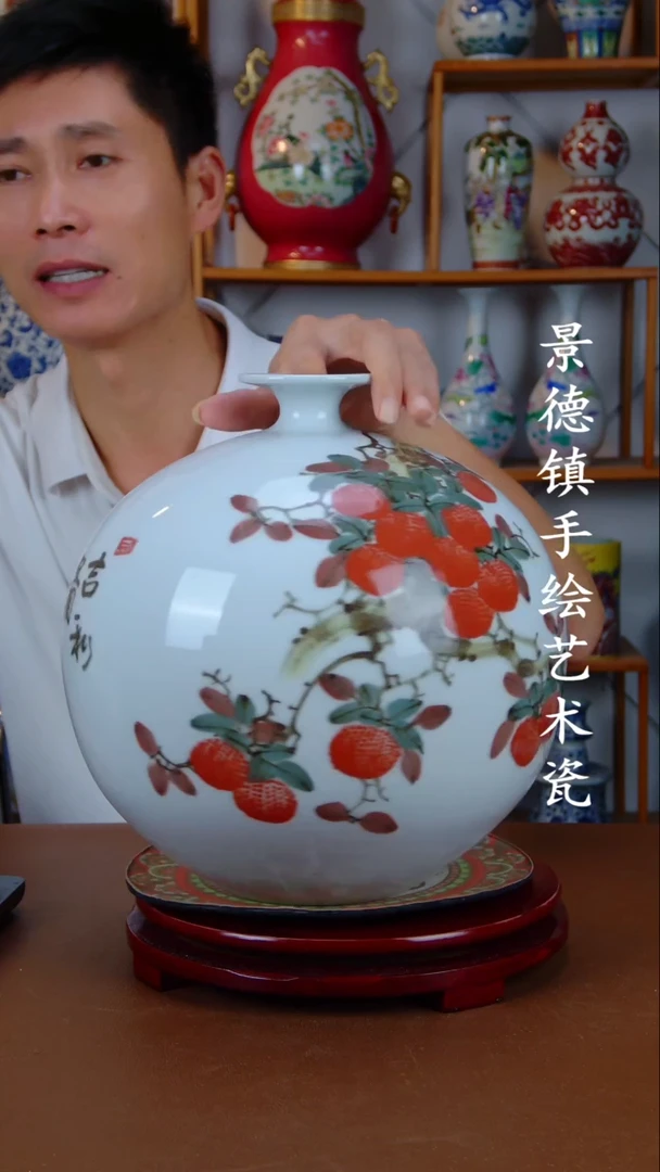 摆件景德镇手工手绘陶瓷摆件9