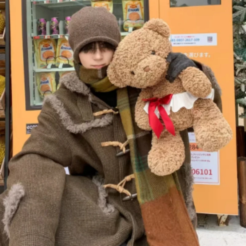 【霍比特人】潮流男款30羊毛呢拼接长款大衣冬季加厚韩版时尚大衣男