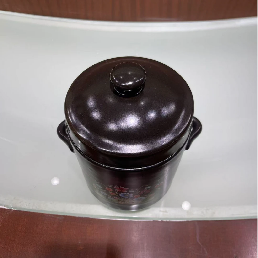 景德镇珍宝1升砂锅1214小花朵