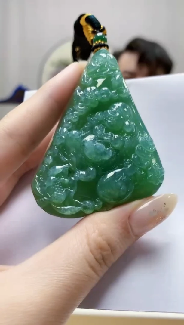 未镶嵌定制翡翠5060jw-毛货挂件23
