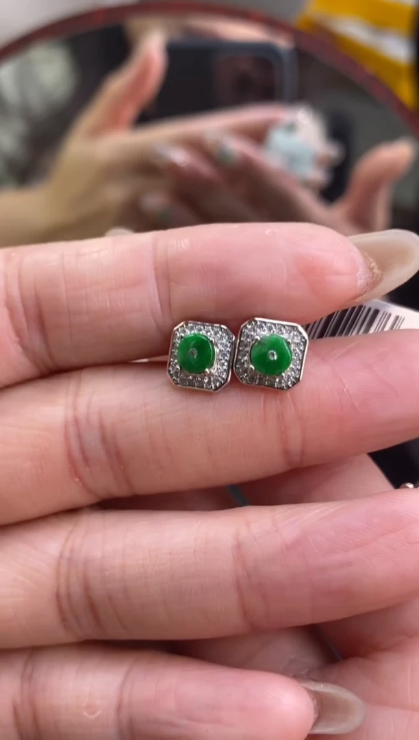 颈饰银S925镶嵌翡翠净货15828