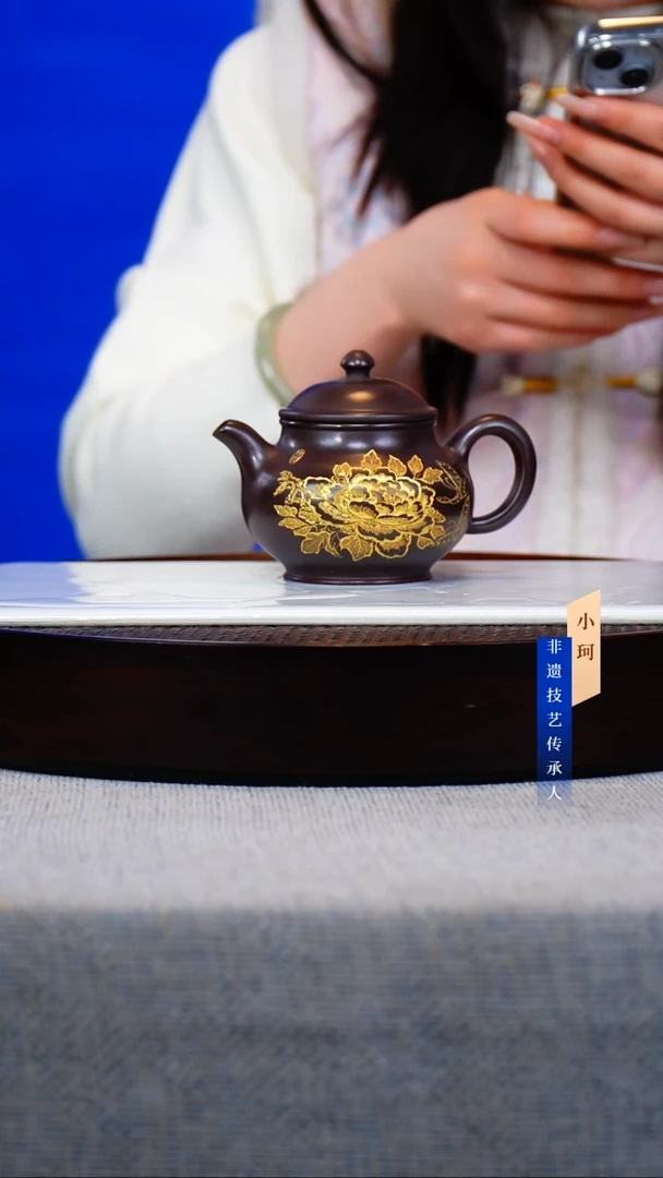 茶壶紫砂黑墩头240cc左右            陶茶文化