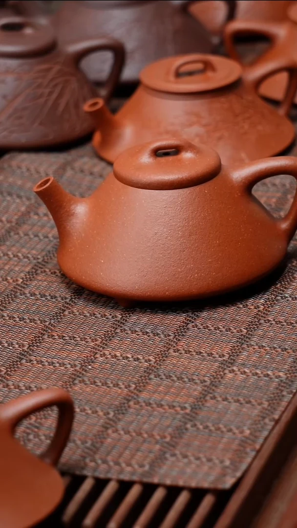 茶壶紫砂?***汪文瓢纯红降坡