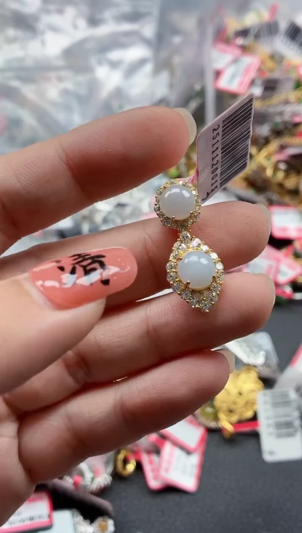 银S925镶嵌戒指翡翠天然A货缅甸翡翠