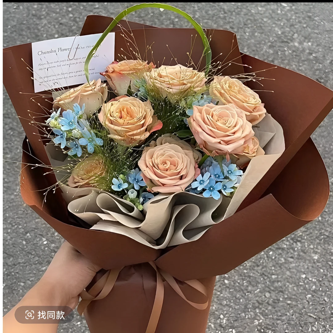 【1帮1】10包情人节520新款风华纸木棉防水免裁鲜花资材高定纸
