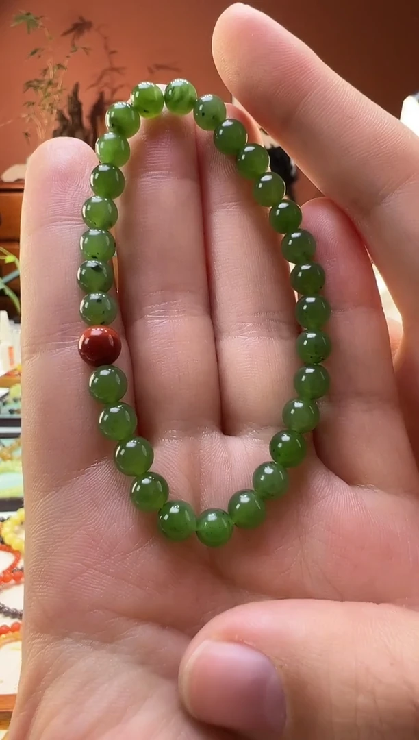 【闪购商品】和田玉（碧玉）手串未镶嵌碧玉6mm