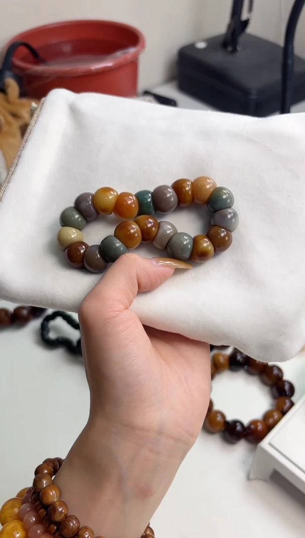 手串菩提根/象牙果沐f47桂花甜糕玉化蒜瓣肠13mm手串