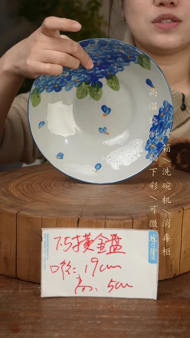 碗瓷景德镇手工手绘高温瓷釉下彩