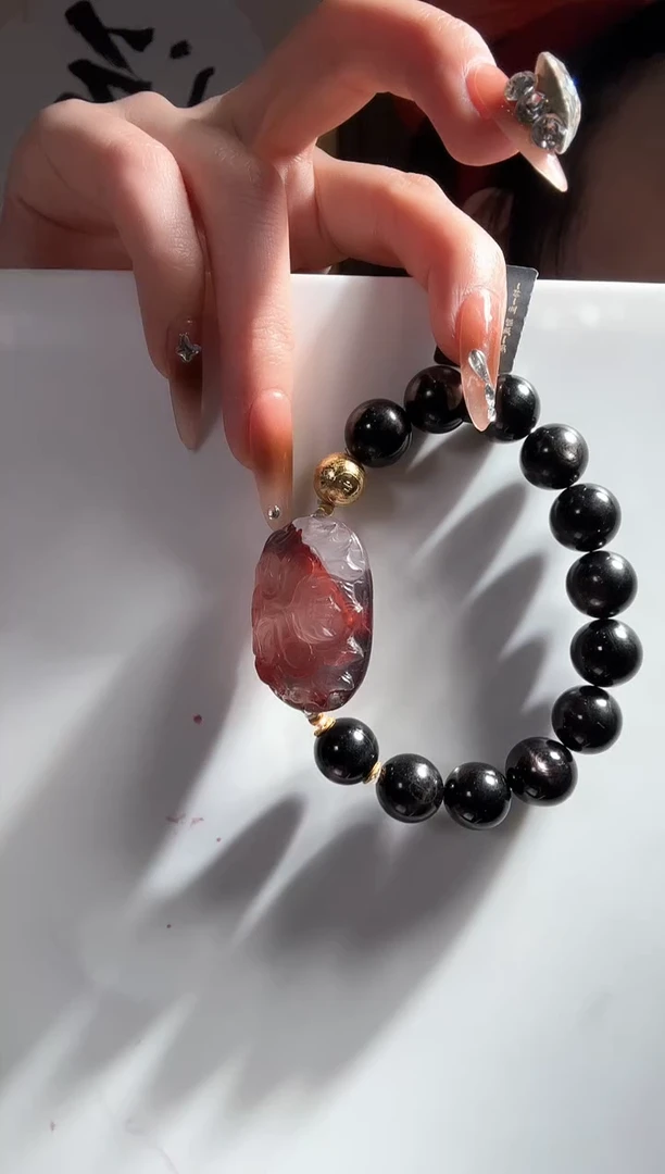 【闪购商品】辉石手串未镶嵌E1001J 胶花狐金运石手串