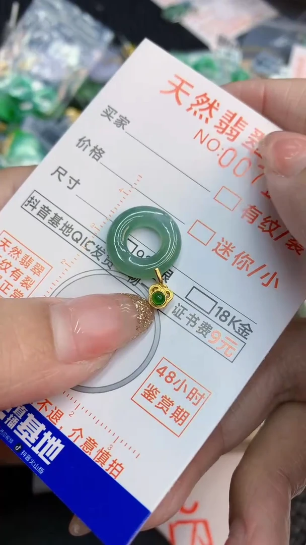 翡翠未镶嵌颈饰             8