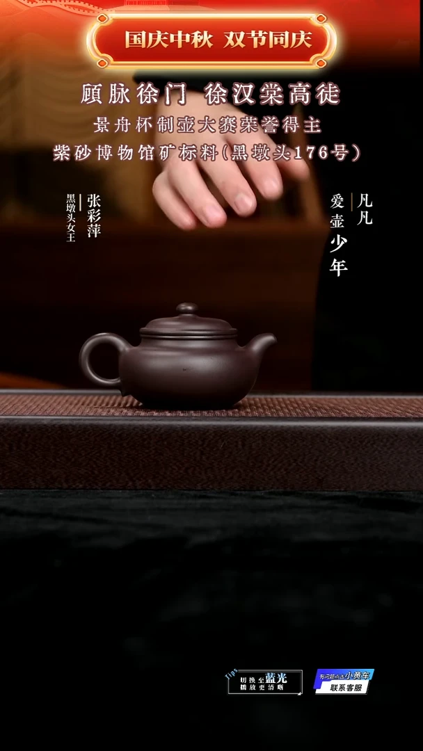 茶壶紫砂ZCP张彩萍94 仿古 黑墩头200cc