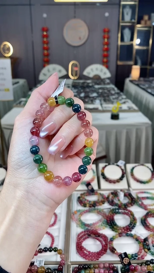 未镶嵌老矿碧玺单圈手串8mm+碧玺多样性发货一条hon