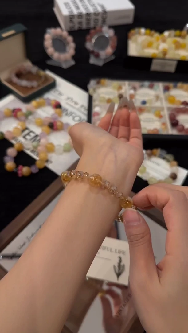 合金手链水晶黄塔晶x2043