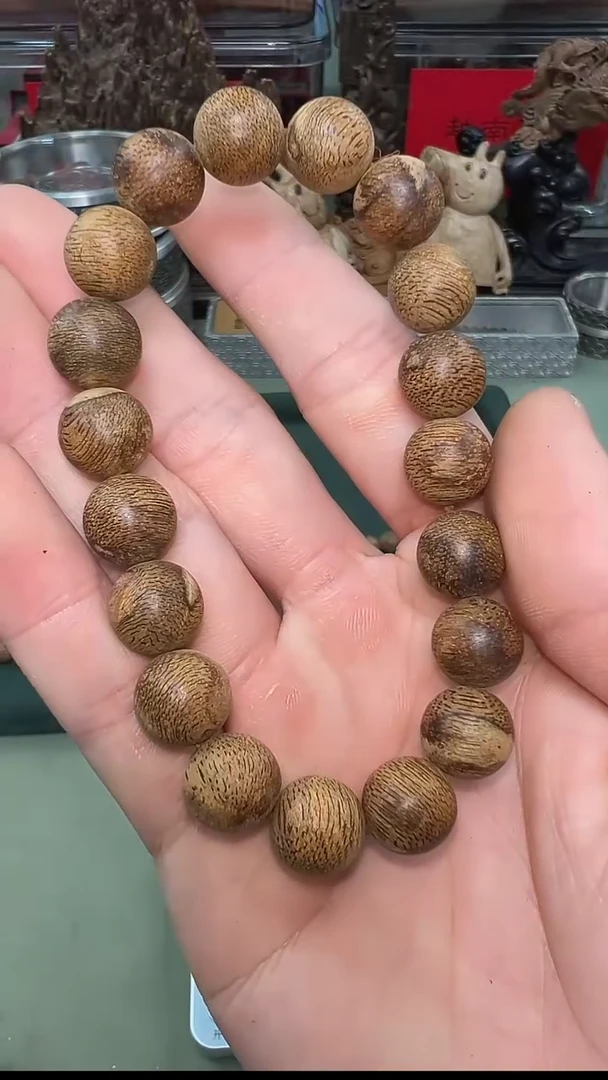 【闪购商品】沉香越南顺化金丝黄棋11mm单圈