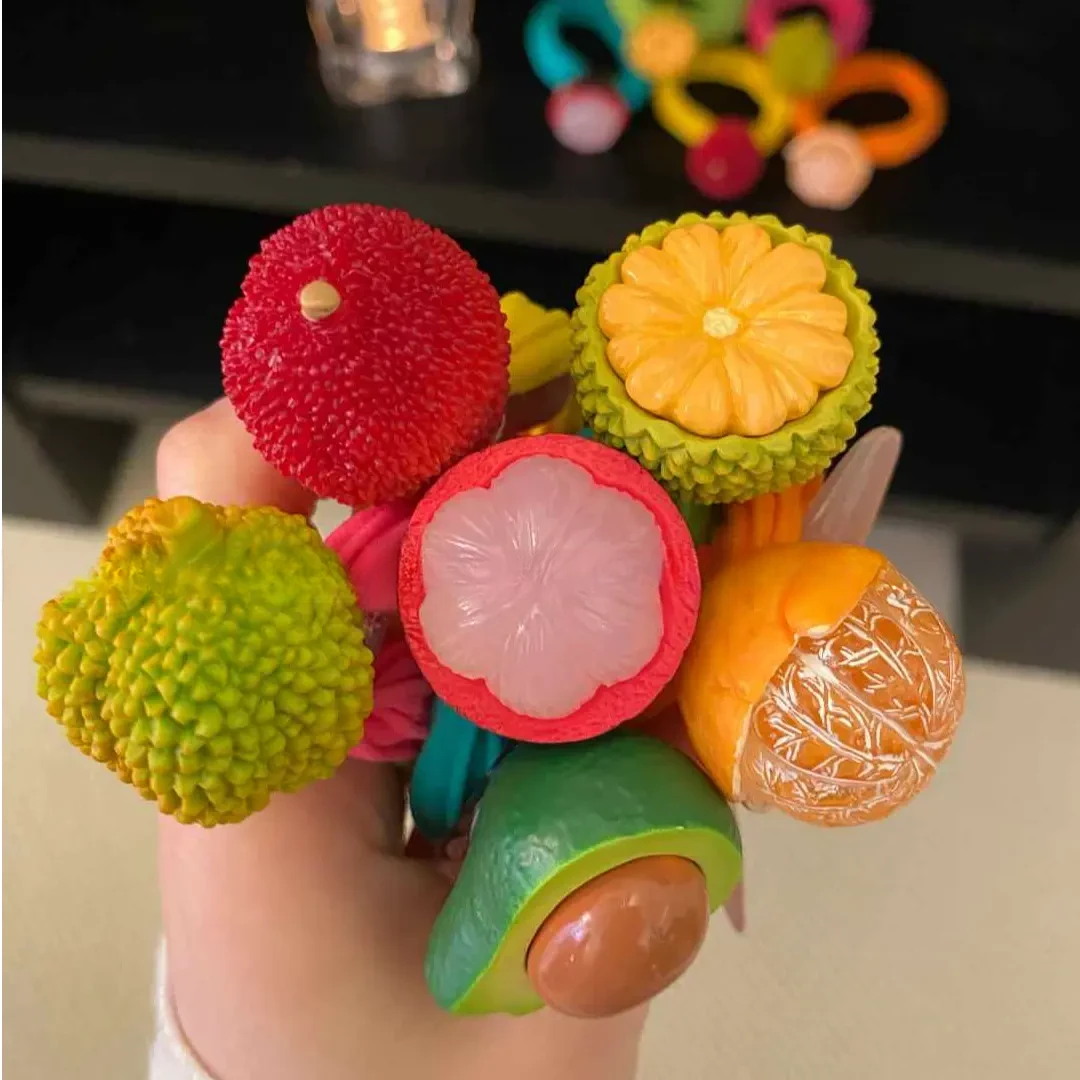 【儿童水果毛巾圈】彩色发绳高弹力不伤发头绳可爱百搭耐用甜美发圈