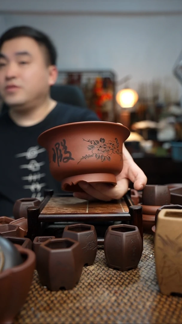 紫砂花盆長木軒精品紫砂