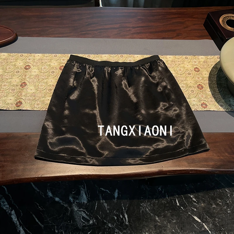 简约基础款 黑酸酸半裙潮牌女装