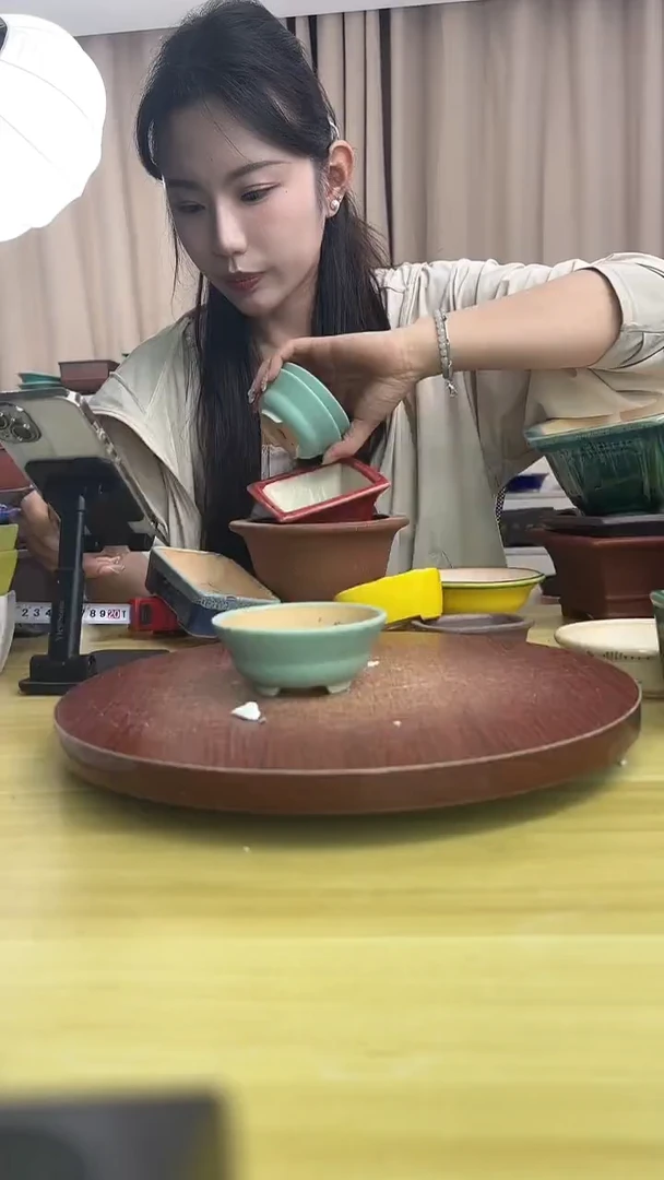 紫砂花盆浅草紫砂花盆微瑕