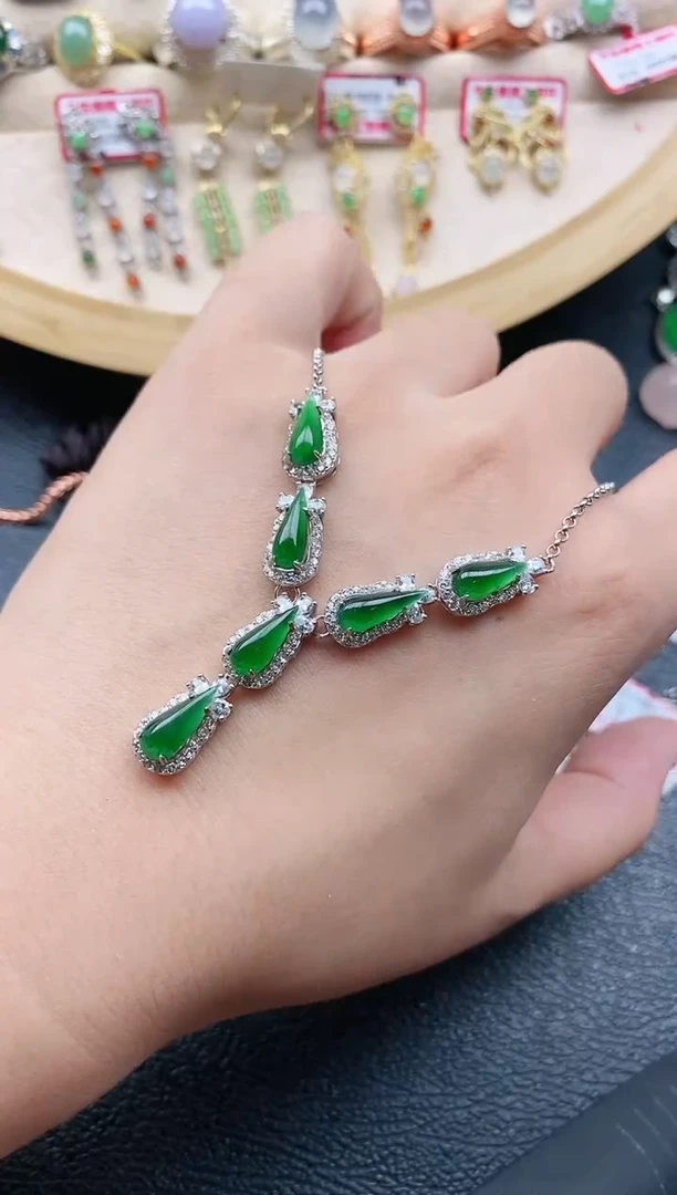 翡翠戒指银S925镶嵌1