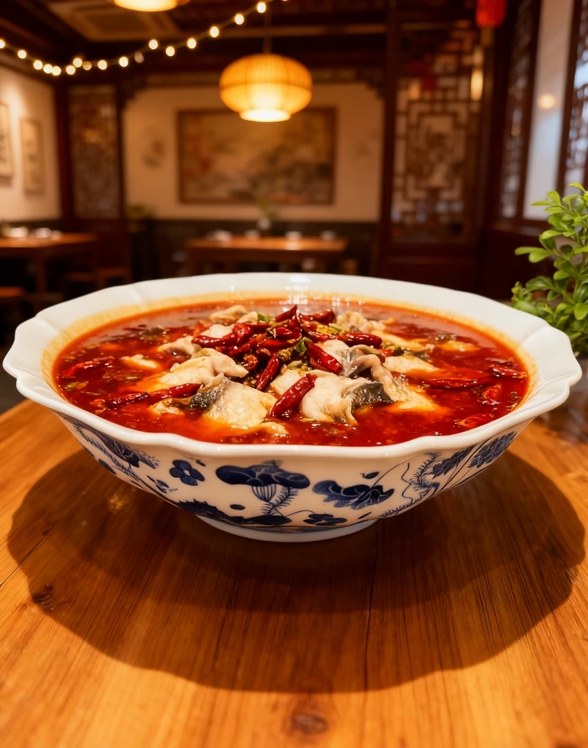 景德镇仿古特色高温陶瓷青花瓷餐具鱼藻纹面碗酒店会所青花瓷盘子