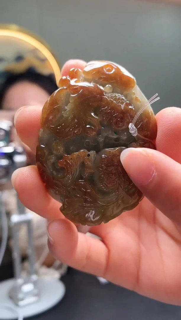 翡翠未镶嵌颈饰0426（35）