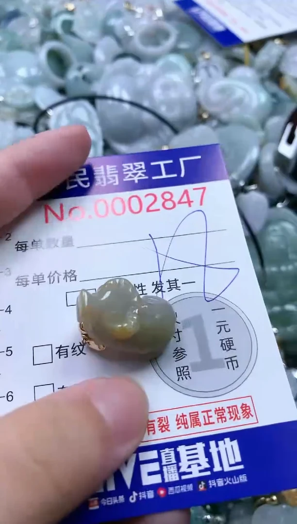 翡翠未镶嵌吊坠(不含链)2847