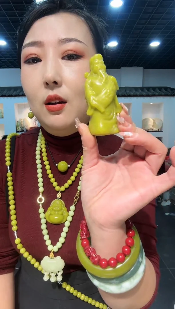 【闪购商品】岫玉小摆件未镶嵌财神小摆件