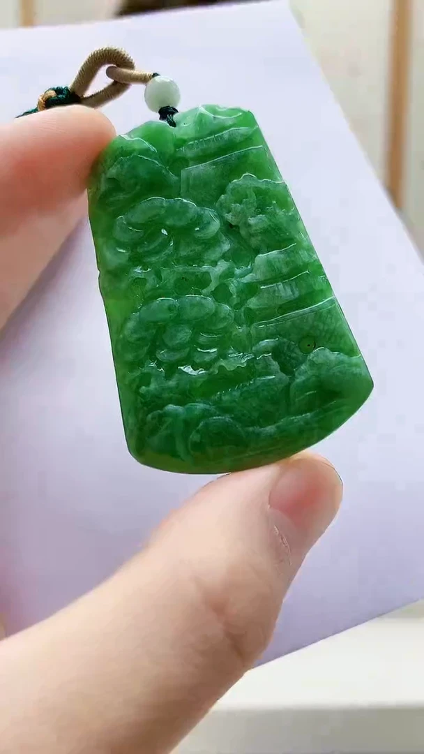 未镶嵌定制翡翠5163bb-毛货挂件14