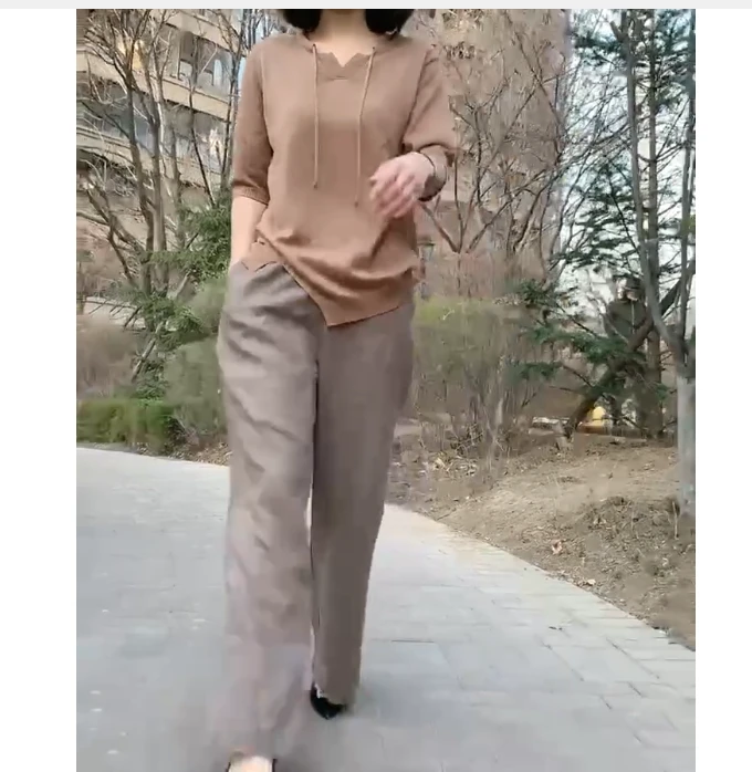 2025春季新款网红同款洋气减龄气质休闲修身上衣裤子女林