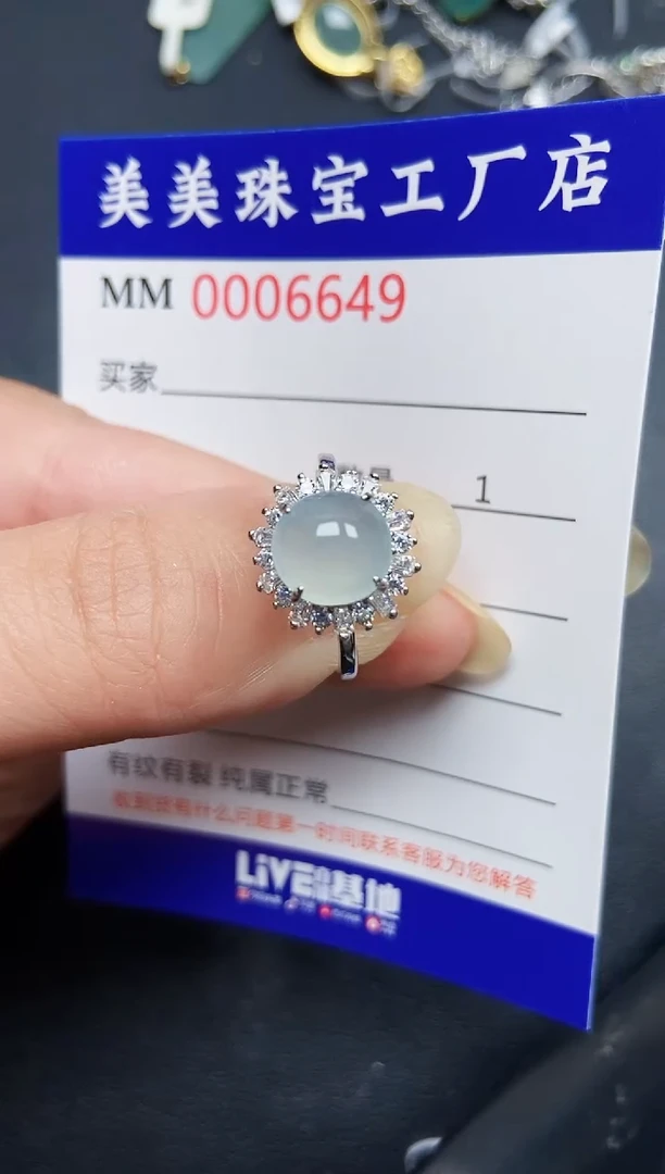 翡翠银S925镶嵌颈饰6649