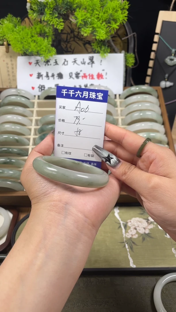 石英质玉（天山翠）手镯未镶嵌A06