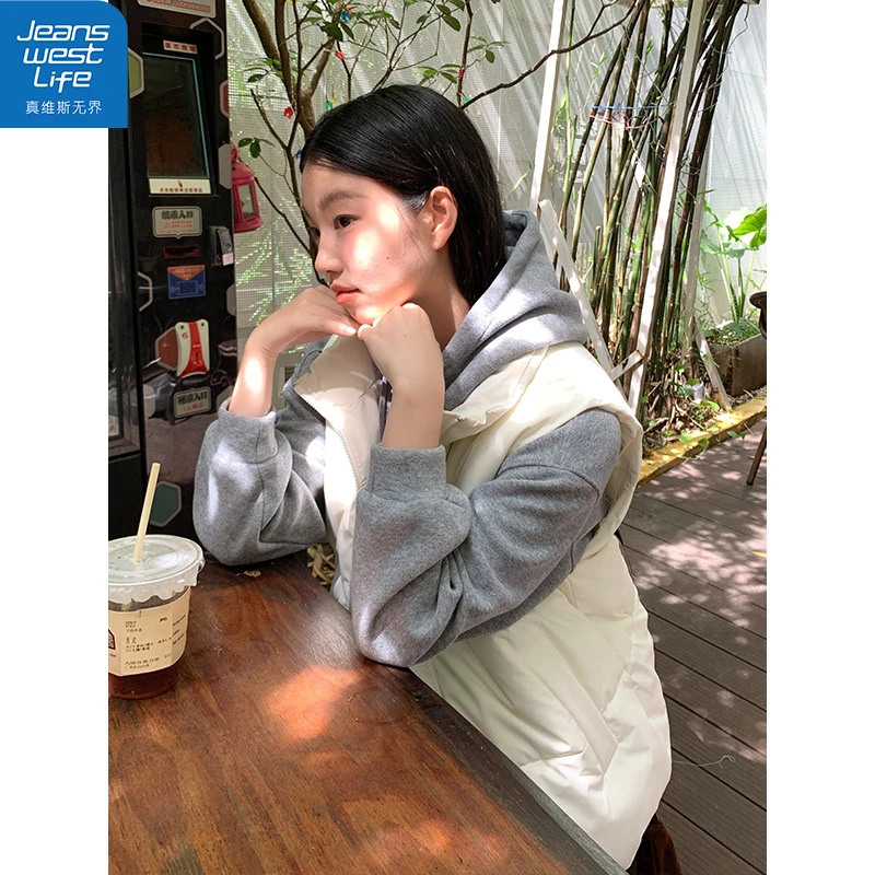 真维斯无界女士棉马甲冬季宽松立领休闲百搭时尚显瘦保暖潮流叠穿