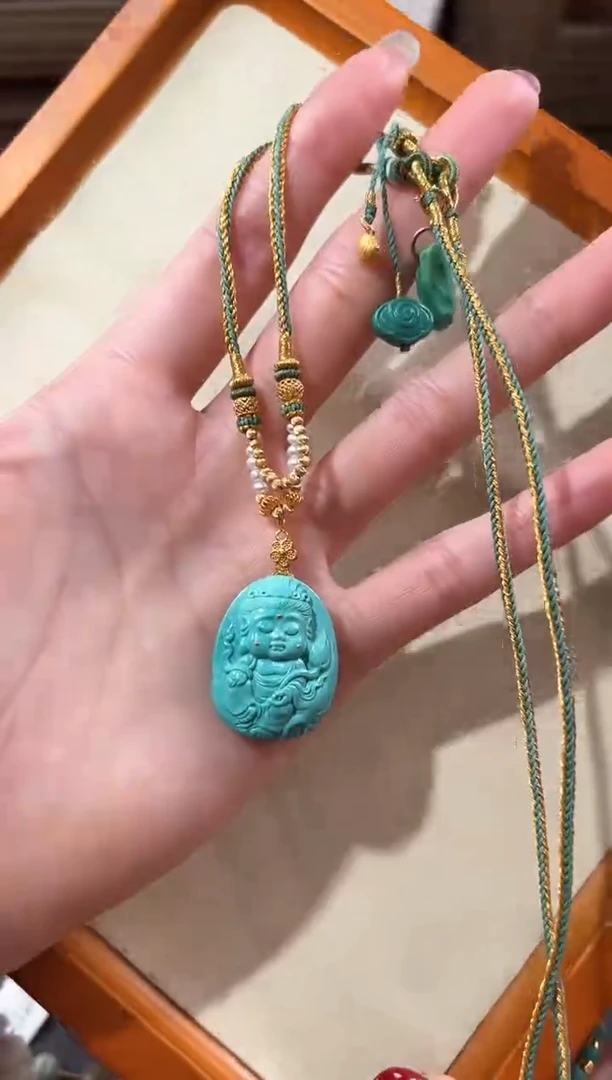 【闪购商品】绿松石颈饰18K金镶嵌绿松石项链