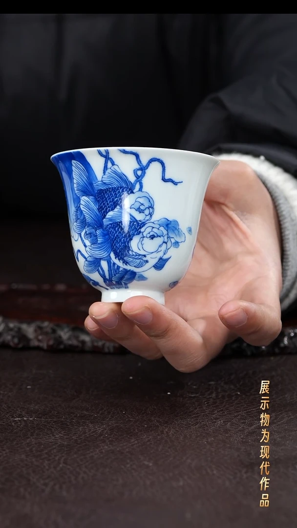 杯子瓷景德镇全手工手绘瓷器！