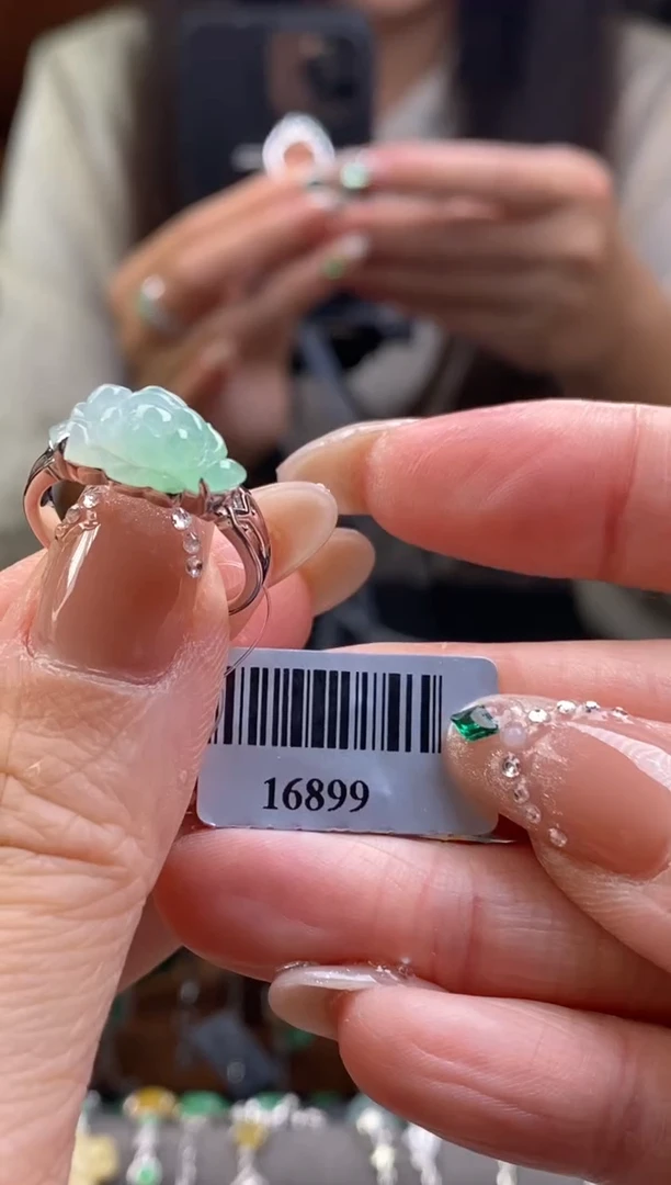 颈饰银S925镶嵌翡翠净货16899