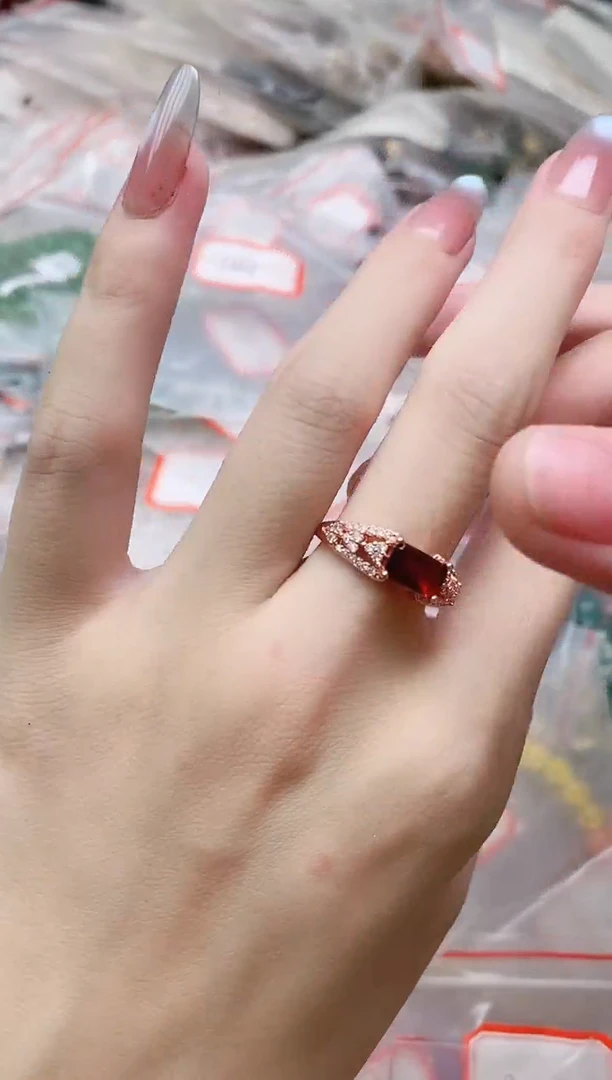 石榴石戒指未镶嵌多样性发拍一发一