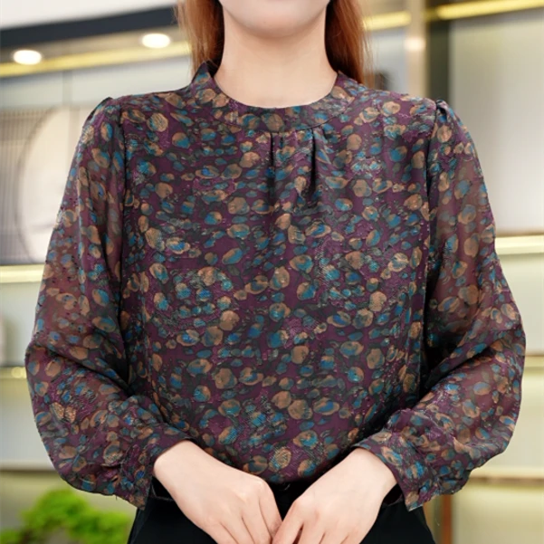 2025春夏新款圆领碎花气质风格上衣小衫#7569