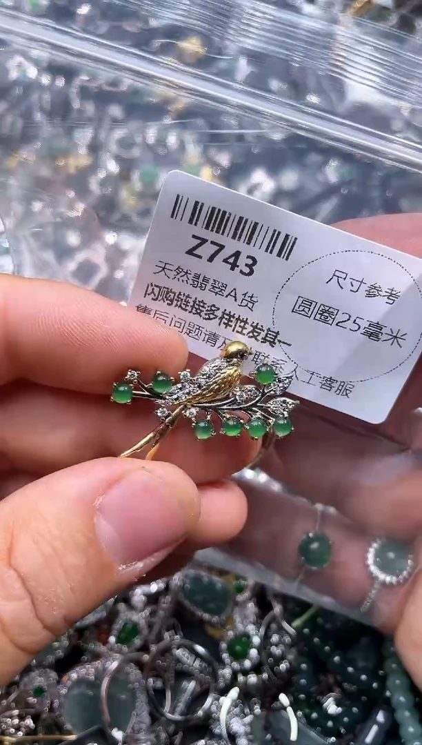 【闪购商品】翡翠颈饰未镶嵌Z743胸针