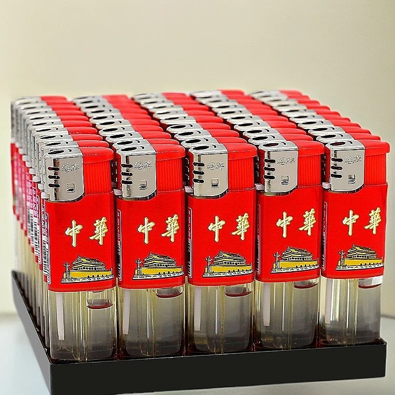 大号透明明火打火机家用超市便利店批发零售耐用防爆加厚非一次性