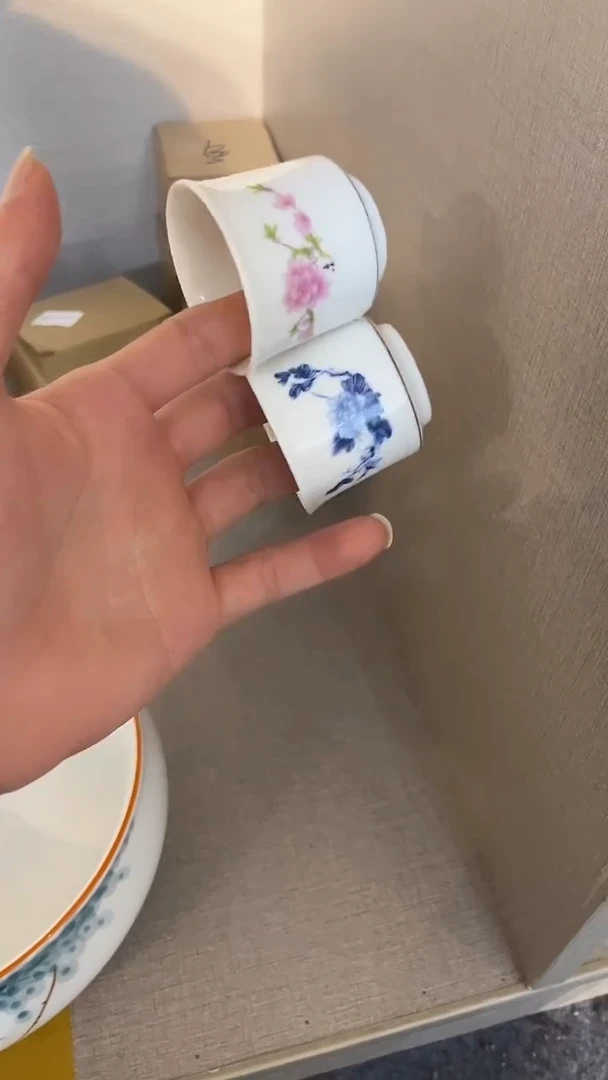 景德镇高温瓷客杯两只