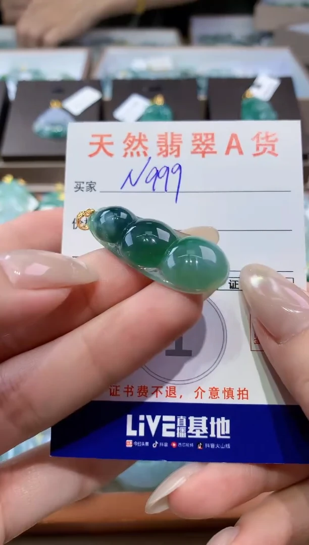 颈饰未镶嵌翡翠天然缅甸翡翠A货挂件
