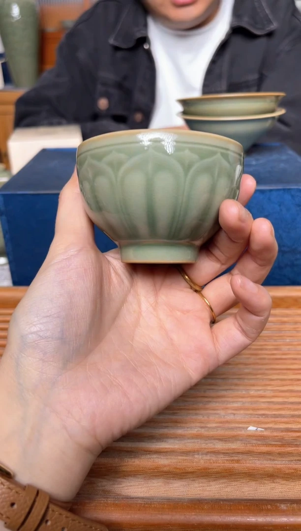 其他耀州窑禅定莲瓣杯