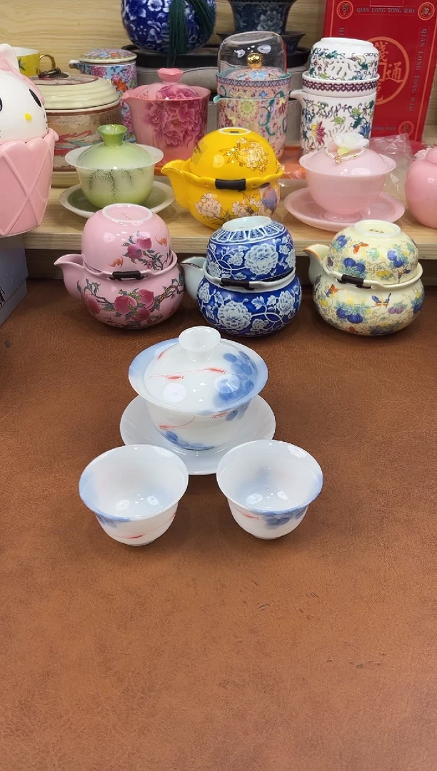 陶陶瓷茶具摆件旅行套组