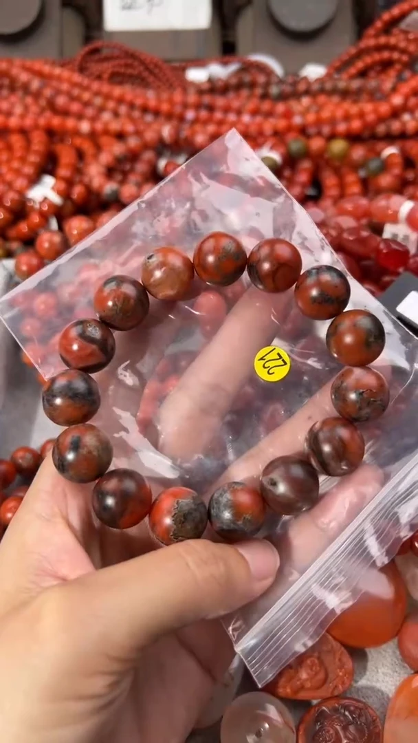 南红玛瑙手串未镶嵌15+