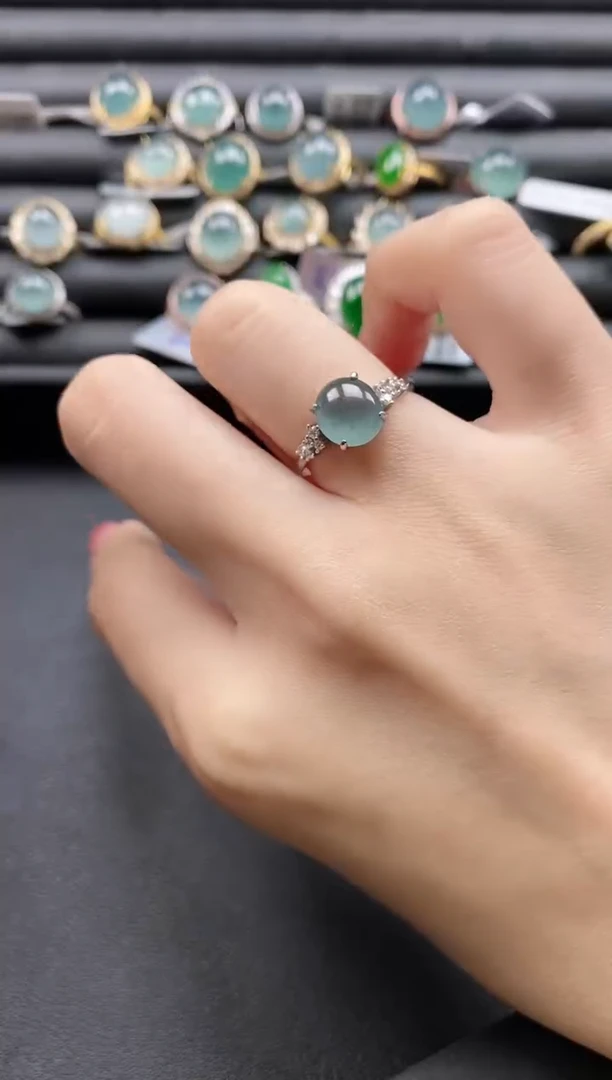 【闪购商品】翡翠戒指银S925镶嵌11111